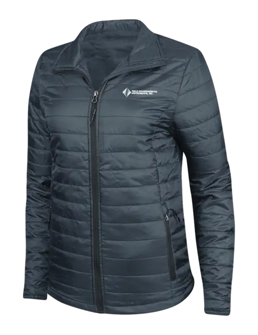 Navy Womens Puffy Packable Jacket w/Field Environmental Logo
