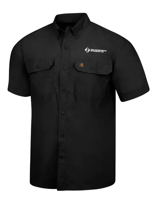 Carhartt Force Black Solid Short Sleeve Shirt w/Field Environmental Logo