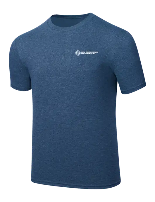 Simply Soft Heathered Navy 4.5oz  Poly/Combed Ring Spun Cotton T-Shirt w/Field Environmental Logo