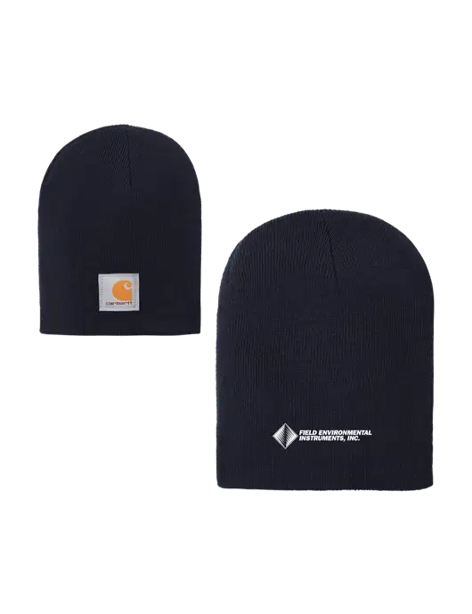 Carhartt Dark Navy Acrylic Knit Hat w/Field Environmental Logo