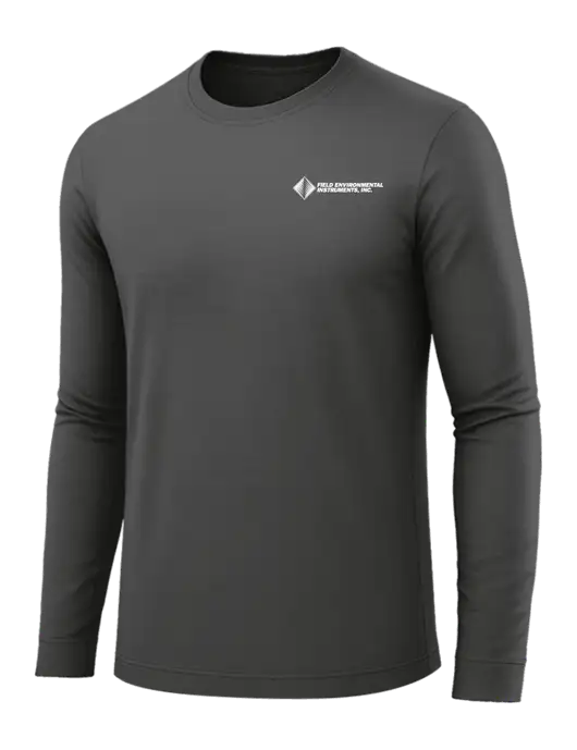 Long Sleeve Dark Grey PosiCharge Competitor Tee w/Field Environmental Logo