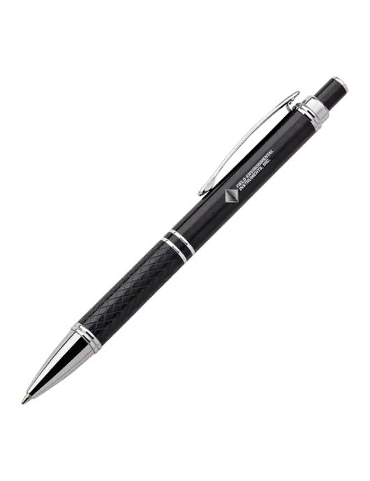 Black Stellar Scribe Pen - Black Ink w/Field Environmental Logo