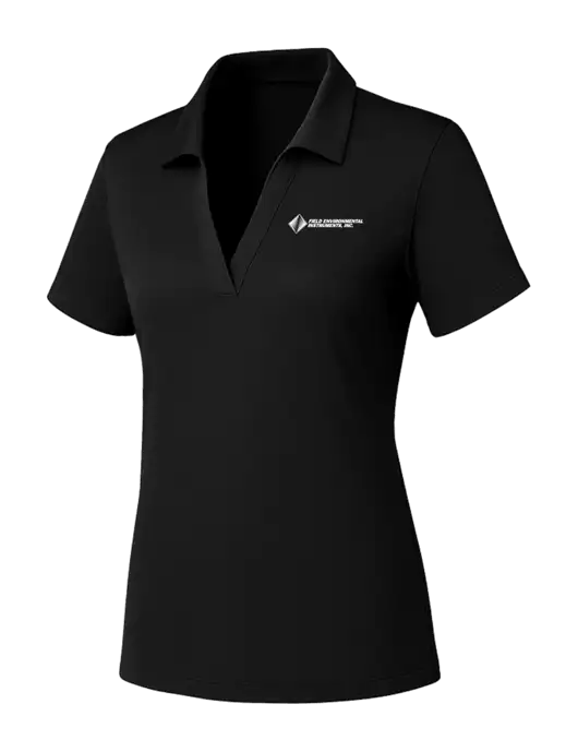 Womens Black PosiCharge RacerMesh Polo w/Field Environmental Logo