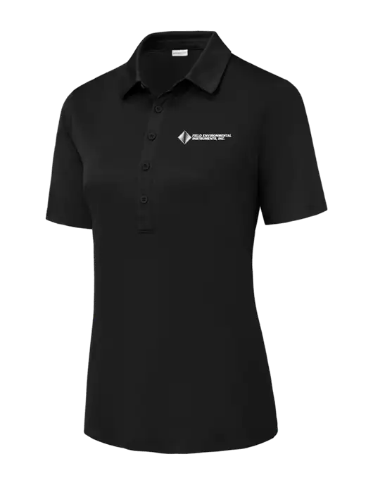 Black Womens Posi-UV Pro Polo w/Field Environmental Logo