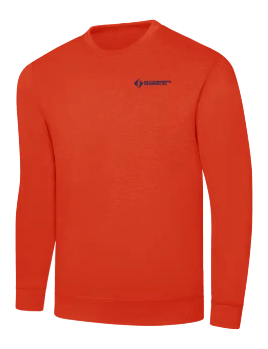 Orange 7.8 oz Ring Spun Crew Sweatshirt w/Field Environmental Logo