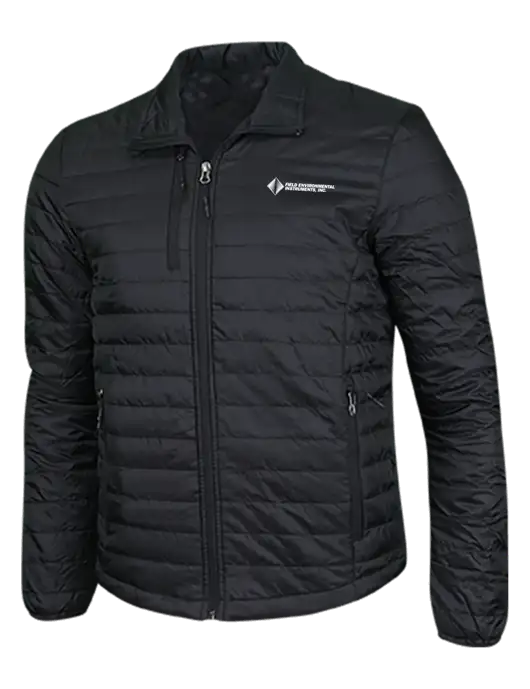 Deep Black Puffy Packable Jacket w/Field Environmental Logo
