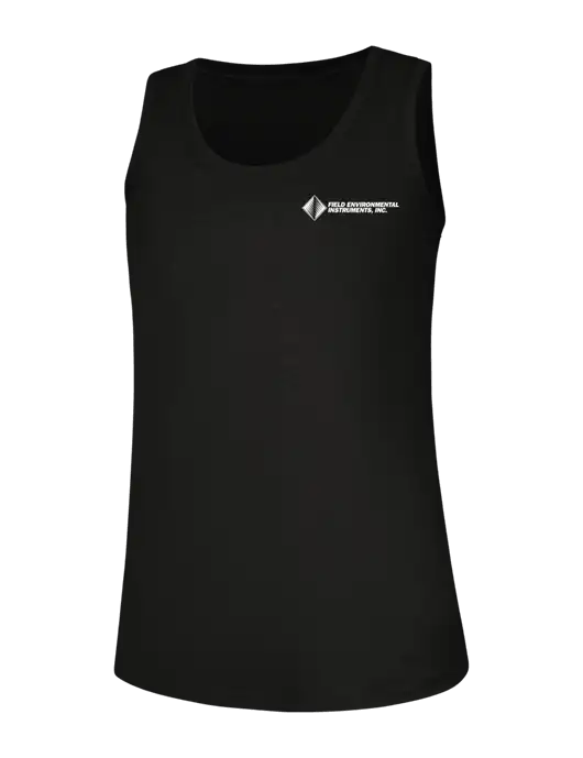 Womens Black Perfect Tri Racerback Tank w/Field Environmental Logo