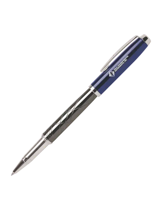 Modernist Blue Rollerball Pen - Black Ink w/Field Environmental Logo