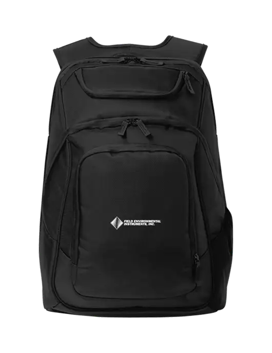 Executive Black Laptop Backpack w/Field Environmental Logo
