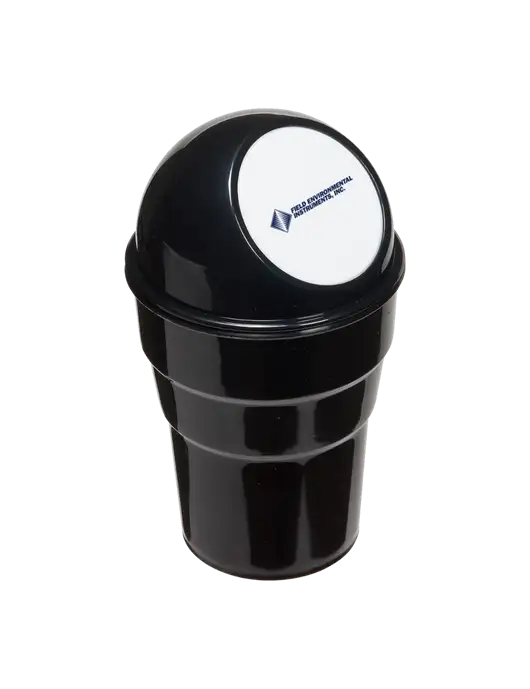 Black Car Cup Holder Trash Can w/Field Environmental Logo