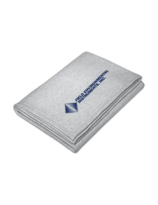 Core Light Grey Heather Fleece Sweatshirt Blanket w/Field Environmental Logo