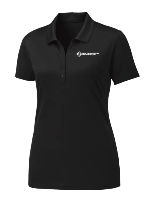Womens Black PosiCharge Competitor Polo w/Field Environmental Logo