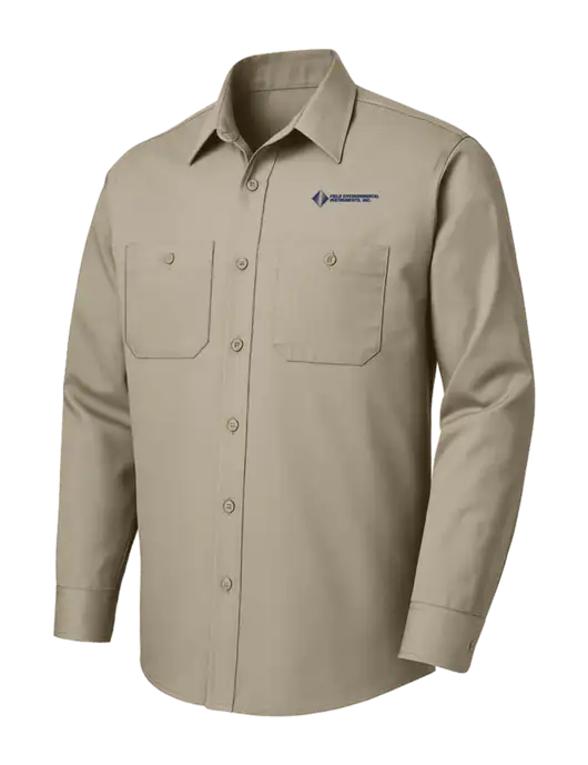 Red Kap Tan Long Sleeve Work Shirt w/Field Environmental Logo