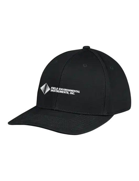 Premium Modern Structured Twill Black Snapback Cap w/Field Environmental Logo