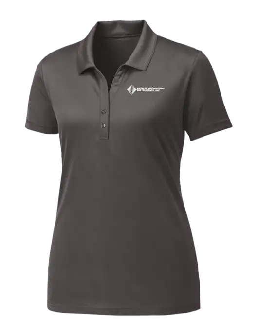 Womens Dark Grey PosiCharge Competitor Polo w/Field Environmental Logo