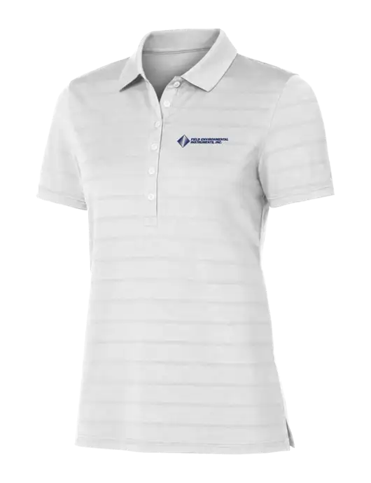 Callaway Womens Bright White Ventilated Polo w/Field Environmental Logo