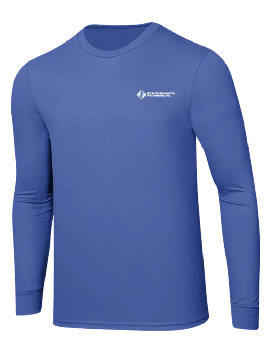 Simply Soft Long Sleeve Royal Frost 4.5 oz, Poly/Combed Ring Spun Cotton T-Shirt w/Field Environmental Logo