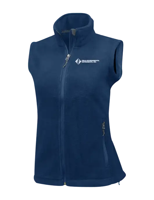 Navy Womens Fleece Vest w/Field Environmental Logo