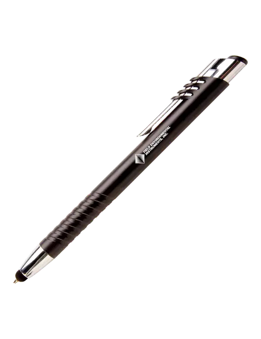 Schirhart Black Stylus Pen - Blue Ink w/Field Environmental Logo