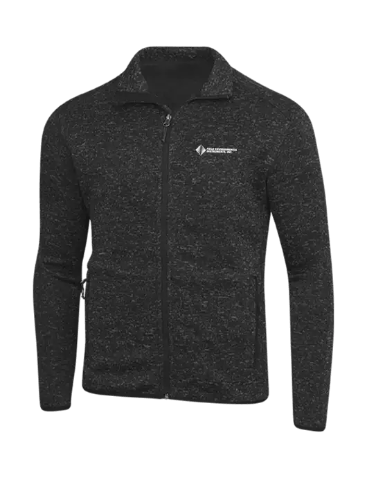 Black Heather Sweater Fleece Jacket w/Field Environmental Logo
