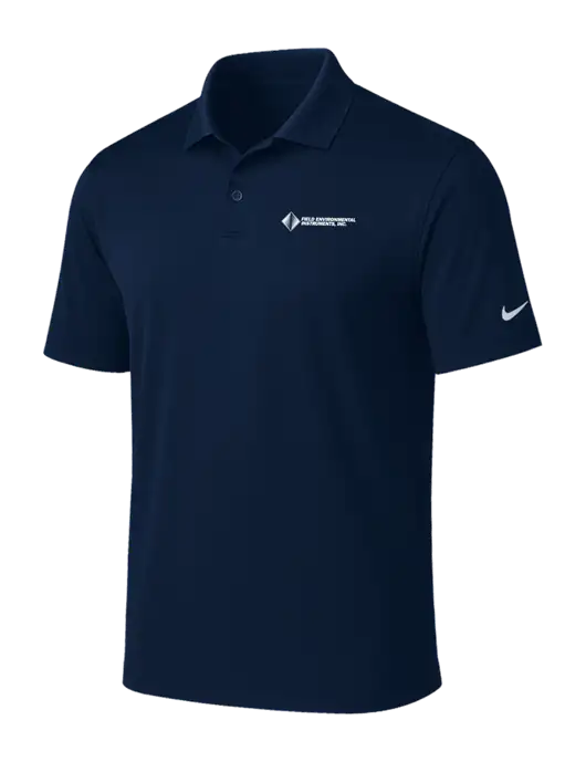 NIKE Navy Victory Solid Polo w/Field Environmental Logo