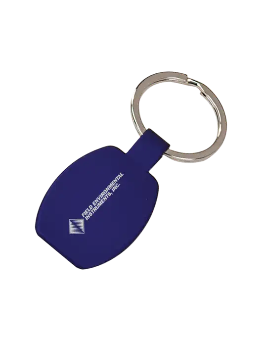 Royal Laserable Rounded Rectangle Keychain w/Field Environmental Logo