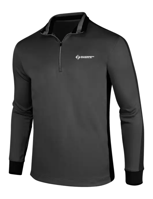 NIKE Anthracite Heather/Black Dry-Fit 1/2 Zip Cover-Up w/Field Environmental Logo