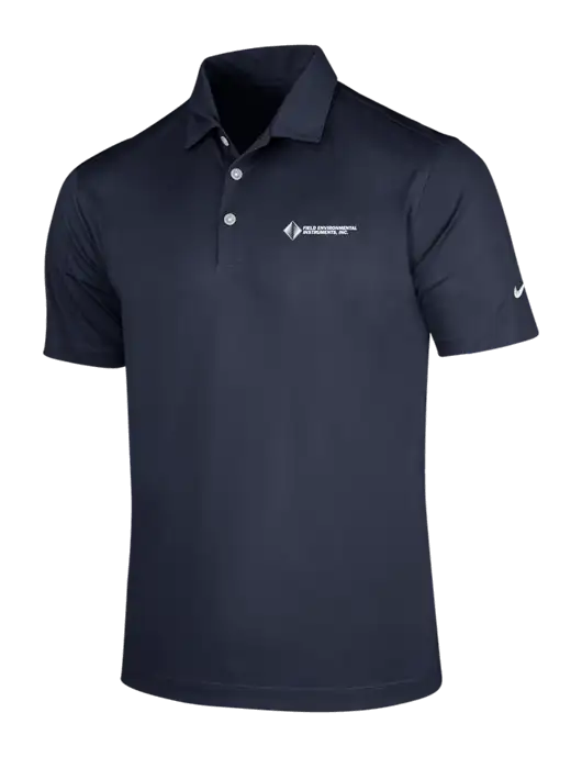 NIKE Dark Navy Dri-Fit Vertical Mesh Polo w/Field Environmental Logo