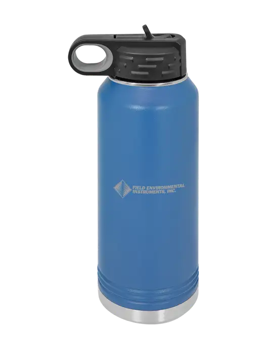 Polar Camel 32 oz Powder Coated Royal Vacuum Insulated Water Bottle w/Field Environmental Logo