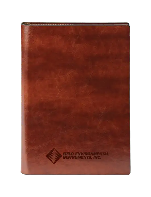Fabrizio Brown 7 x 9.625 Padfolio & Notepad w/Field Environmental Logo