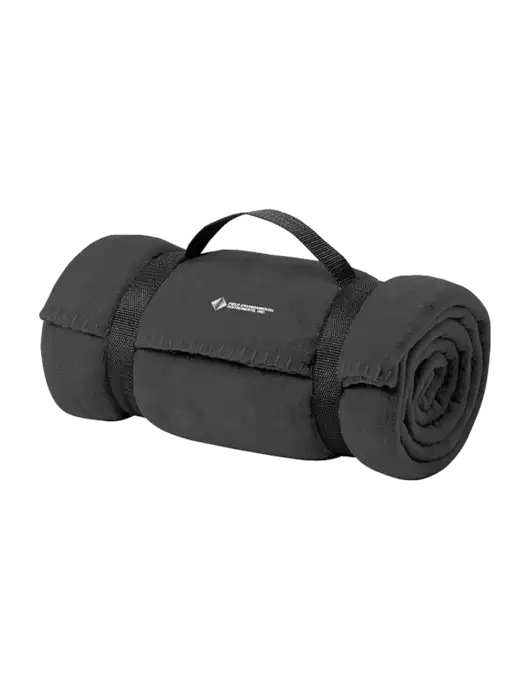Casual Midnight Heather Fleece Blanket With Strap w/Field Environmental Logo