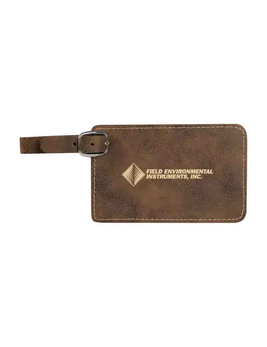 Rustic Leatherette Luggage Tag w/Field Environmental Logo