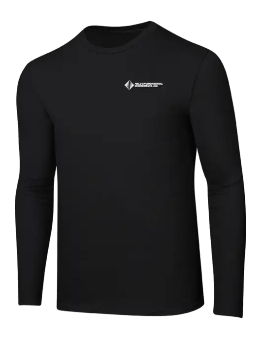 Ring Spun Jet Black 4.5 oz Long Sleeve T-Shirt w/Field Environmental Logo
