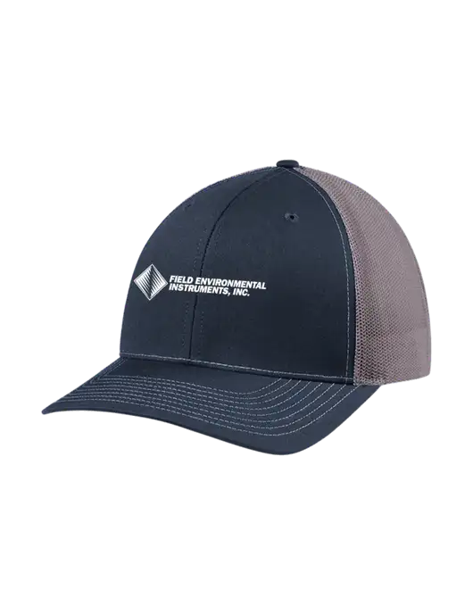 Richardson Adjustable Snapback Original 112 Trucker Cap Navy w/Charcoal Mesh w/Field Environmental Logo
