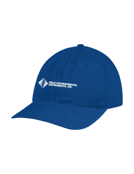 Garment Washed Unstructured Twill Royal Cap w/Field Environmental Logo