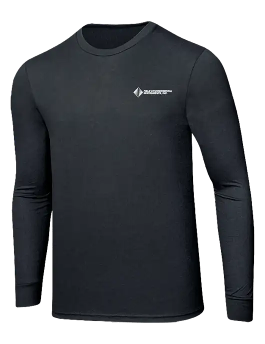 Simply Soft Long Sleeve Black Frost 4.5 oz, Poly/Combed Ring Spun Cotton T-Shirt w/Field Environmental Logo
