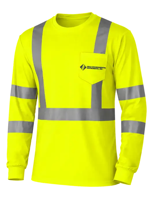 CornerStone Safety Yellow ANSI 107 Class 3 Mesh Long Sleeve Tee w/Field Environmental Logo
