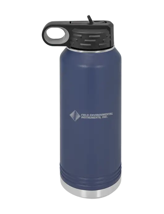 Polar Camel 32 oz Powder Coated Navy Vacuum Insulated Water Bottle w/Field Environmental Logo