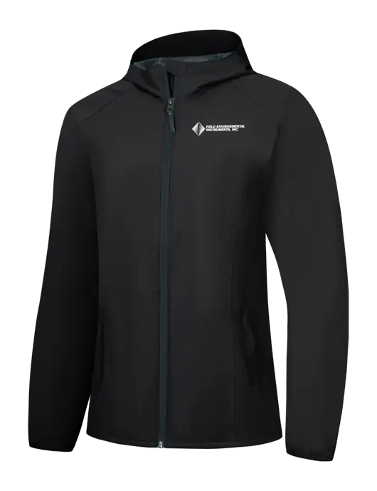 Womens Black Essential Rain Jacket w/Field Environmental Logo