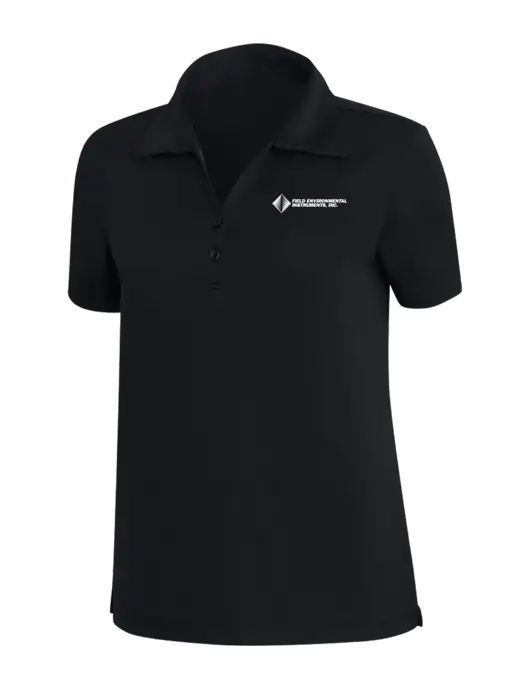 TravisMathew Black Womens Coto Performance Polo w/Field Environmental Logo
