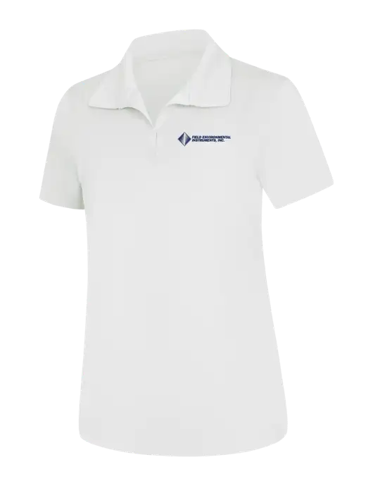 Womens White Micropique Sport-Wick Polo w/Field Environmental Logo