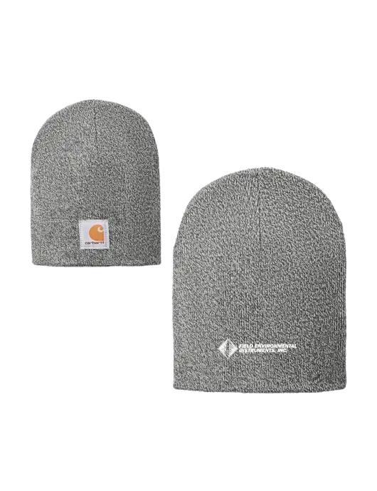 Carhartt Medium Grey Heather Acrylic Knit Hat w/Field Environmental Logo