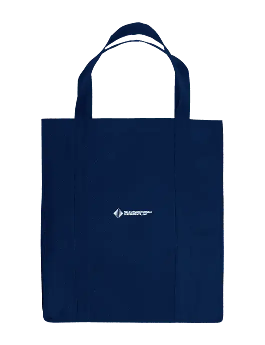 Eco Reusable Jumbo Navy Blue Shopping Bag w/Field Environmental Logo
