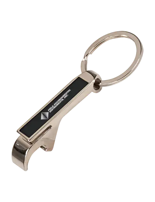 Black Bottle Opener Keychain w/Field Environmental Logo