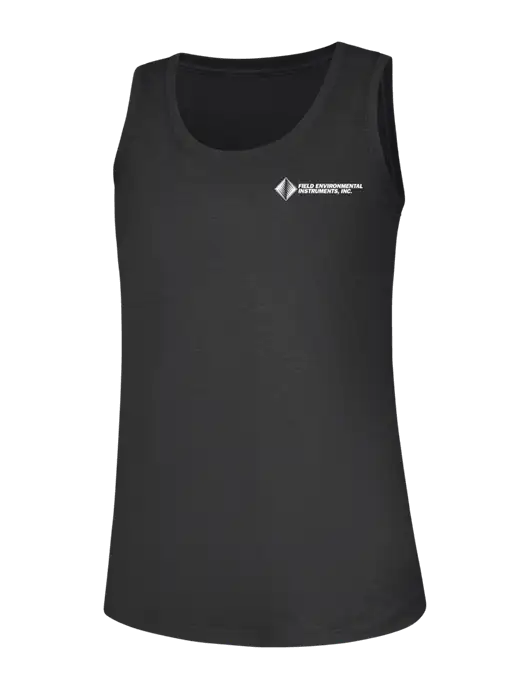 Womens Black Frost Perfect Tri Racerback Tank w/Field Environmental Logo