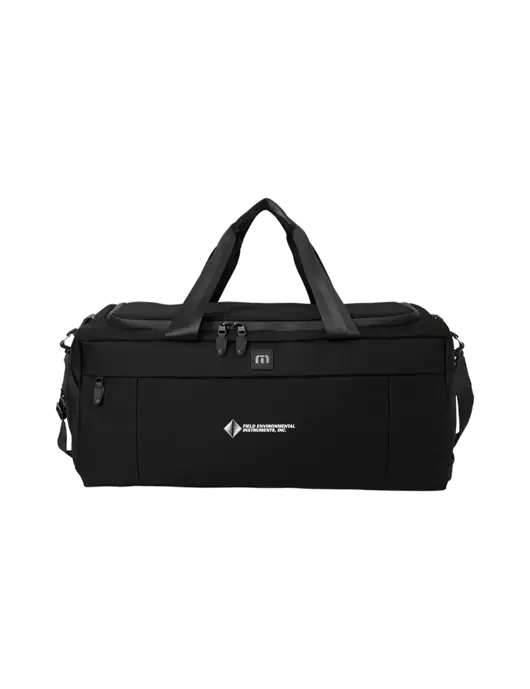 TravisMathew Black Duration Duffel w/Field Environmental Logo