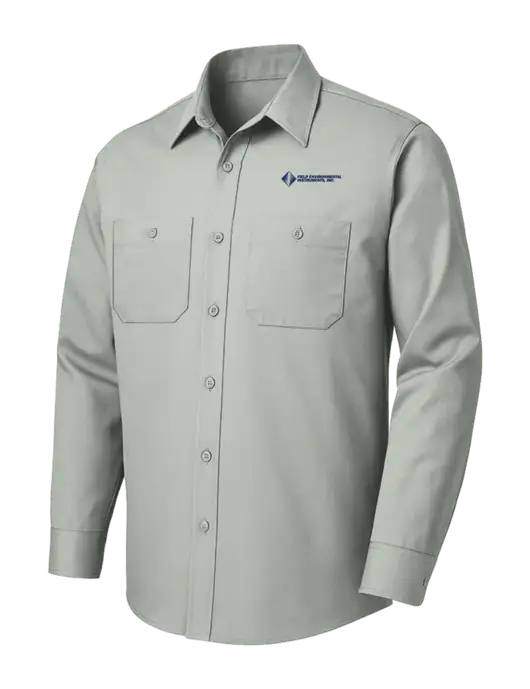 Red Kap Light Grey Long Sleeve Work Shirt w/Field Environmental Logo