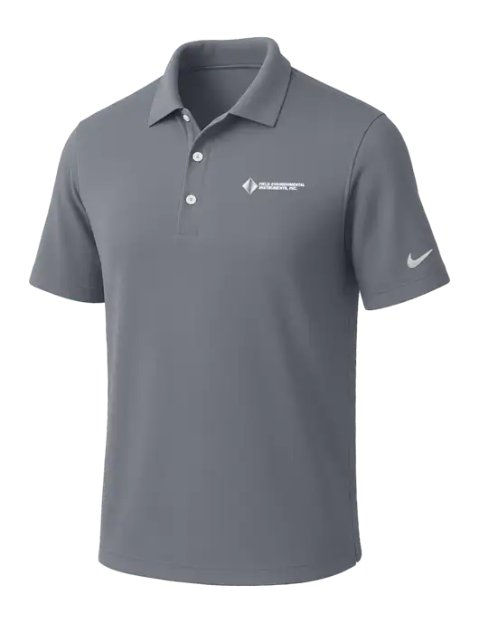 NIKE Medium Grey Dri-Fit Micro Pique Polo w/Field Environmental Logo