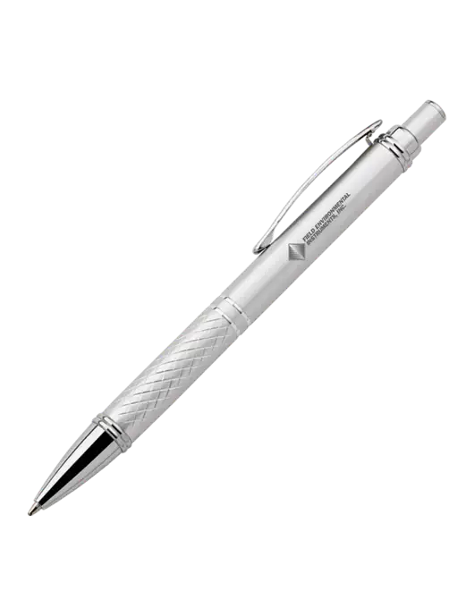 Silver Stellar Scribe Pen - Black Ink w/Field Environmental Logo
