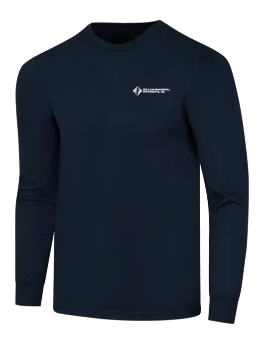 Simply Soft Long Sleeve Navy 4.5 oz, Poly/Combed Ring Spun Cotton T-Shirt w/Field Environmental Logo
